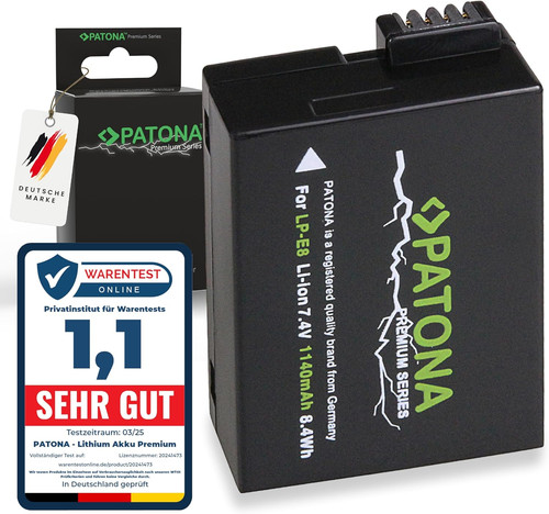 Premium batteria - premium, lp-e8+
