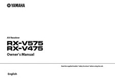 Yamaha v575 v475 - rx-v575, rx-v475