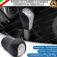 POMELLO LEVA CAMBIO TOYOTA RAV4 MK2 6 MARCE CROMATO IN SIMILPELLE NERO