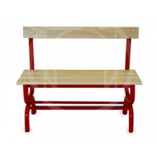 (04) PANCA SPOGLIATOIO IN ACCIAIO MT 1 SEZIONE TONDA Ø 40 MM SEDUTA E SCHIENALE