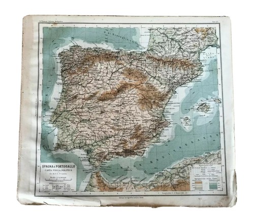 1895 mappa spagna - mappa,