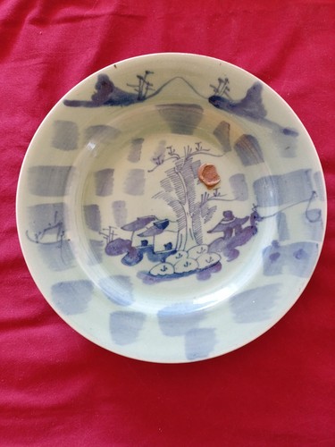 Antica cina piatto fondo xix - antica,