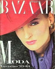 HARPER'S BAZAAR Magazine Italia November 1983 FRAUKE QUAST Antonio Lopez FUR Vtg