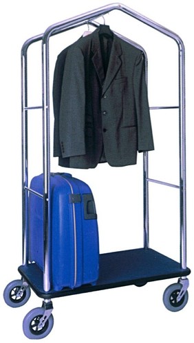 Carrello porta valigie cromato - porta,