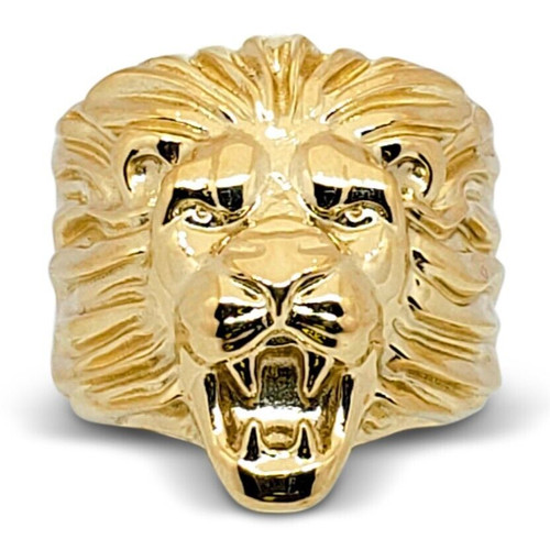 Anello uomo leone oro - anello, in