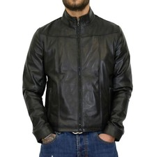 Giubbotto Uomo Vera Pelle Nero