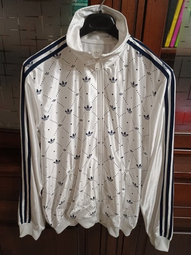 Felpa giacca adidas bianco - felpa,