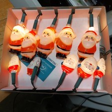 Imq Giocoplast luci Di natale vintage 10 Babbo Natale Filo Natalizie 