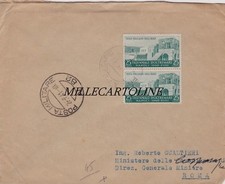 1941 Egeo - busta con bollo posta militare n.82 e coppia c.25