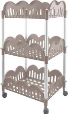 CARRELLO DOLLY DA CUCINA DI COLORE TORTORA RETTANGOLARE