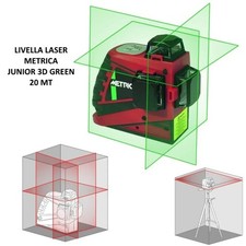 LIVELLA LASER METRICA 3D JUNIOR RAG. VERDE -PROMO-