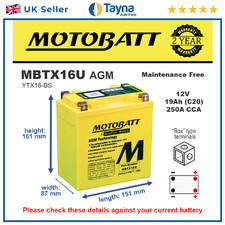 MBTX16U MOTOBATT Quadflex AGM