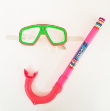 Set Sub Maschera + Boccaglio Colorato Bambini Bimbi Nuoto Mare Estate dfh