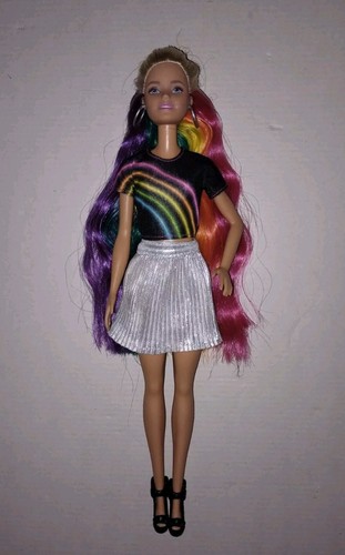 Barbie rainbow sparkle hair - barbie,