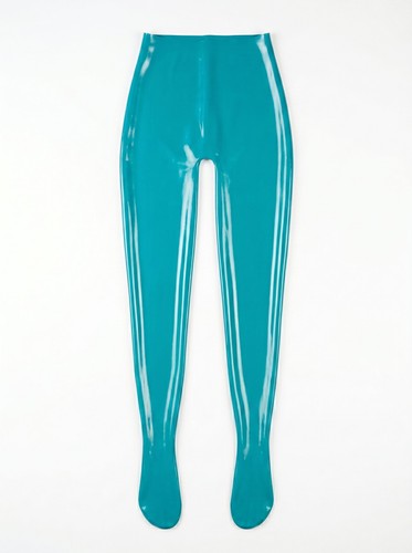 Neuf leggings latex bleu - -,