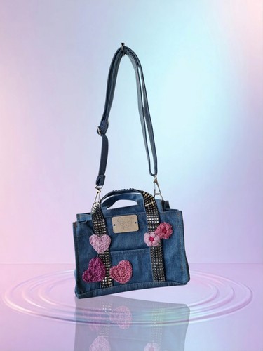 Borsetta jeans con - , e