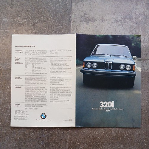 Bmw 320i 1977 depliant - depliant, motore