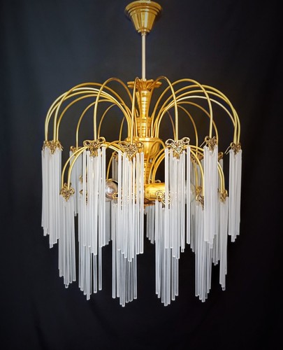 Lampadario vintage art decò - lampadario,