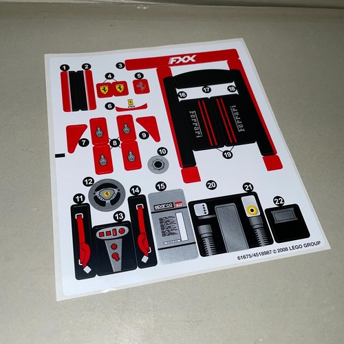 Lego racers foglio adesivo - foglio,