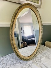 SPECCHIO VINTAGE MCM ANNI 50 PERMA-BILT e ARMADIETTO MEDICINALE, CORNICE ORO ANTICATO