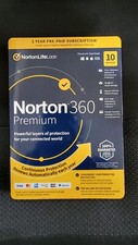 Nuovo Norton 360 Premium 2025 10 dispositivi antivirus Internet, VPN sicura, 75 GB sigillato