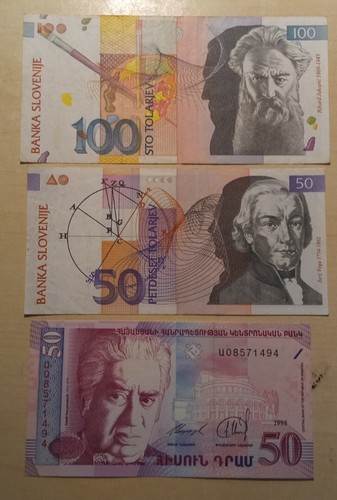 Slovenia due banconote - banconote, da