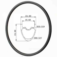 Cerchio bici MTB carbonio 26