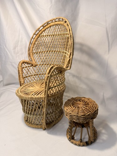 Sedia vintage miniatura - , vimini