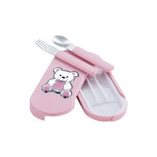 Pink Bear Children's Cutlery