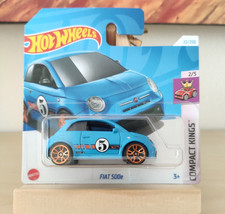 Hot Wheels Fiat 500e Blu 2024