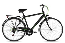 CITY BIKE TORPADO ALBATROS 28 UOMO 6V NERO VERDE ACIDO