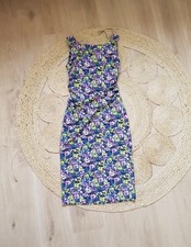 Abito Vestito Lungo Primavera Estate Zara M Fiori Floreale Colorato 