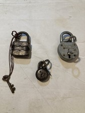Tre Vecchi Lucchetti. Made In Germany.  Completi Di Chiavi Funzionanti.