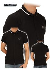 Polo Dolce&Gabbana Black Label Runway LOGO PLATE con bottoni 44(S) MadeInIT