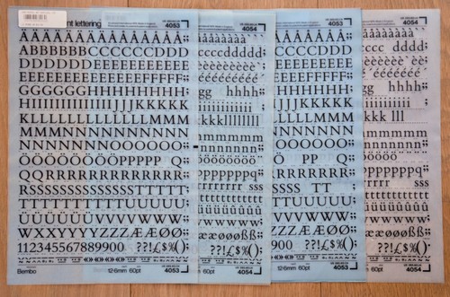 Quattro fogli letraset 60pt - quattro,