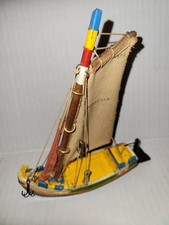 Vintage Wooden Souvenir Boat