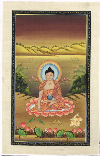 Dipinto fatto mano buddha - fatto, di