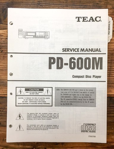 Teac 600m lettore cd - teac, pd-600m