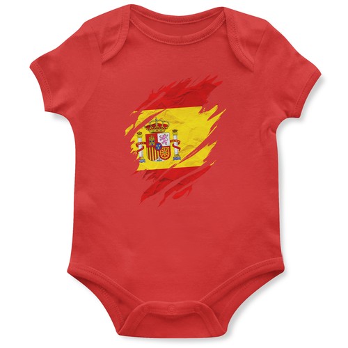 Spagna strappato babygrow - strappato,