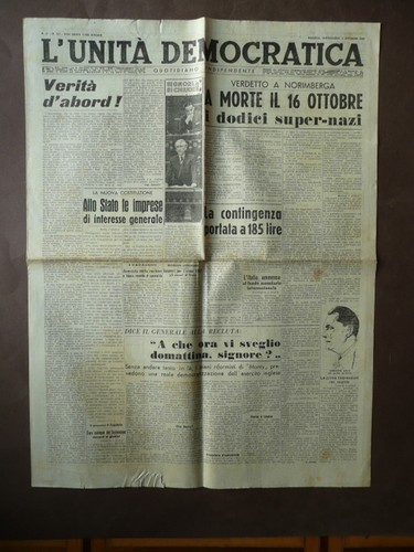 Giornali unità democratica - unità,