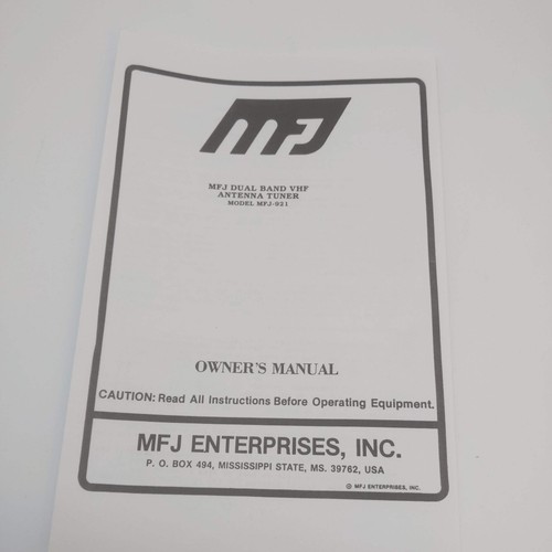 Mfj 921 sintonizzatore antenna - mfj-921,