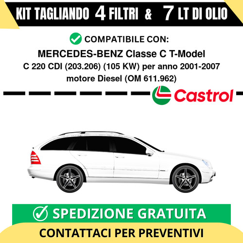 Tagliando per mercedes - per, mercedes-benz