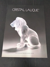 1987 CRISTAL LALIQUE LEONE VETRO ARTISTICO VINTAGE AD PUBBLICITA