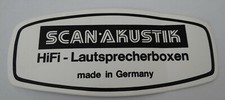 Adesivi Pubblicitari Scan Acustica HiFi Casse Acustiche Manifattura Anni 70
