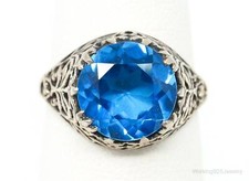 Anello antico solitario tondo
