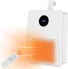 ® Termoventilatore Ceramico 1500W, Montaggio a Parete, Telecomando/Touchscreen, 