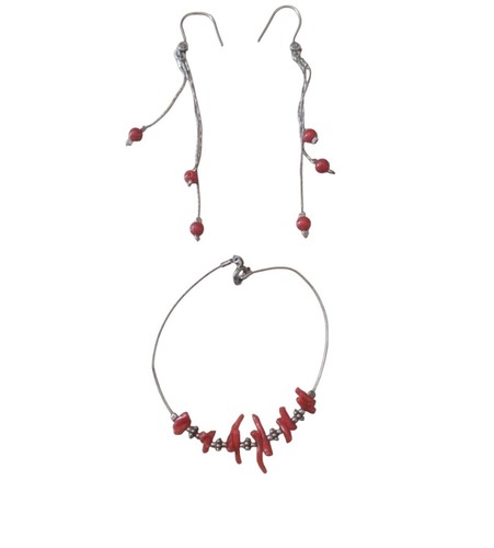 Set bracciale orecchini di - e,