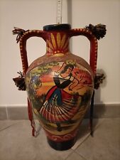 Giara terracotta, Orcio, Bummulu, Quatrara Sicilia dipinta a mano