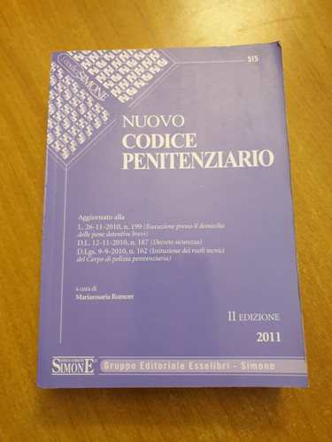 Nuovo codice penitenziario - codice,
