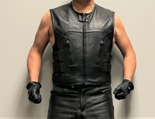 Gilet in pelle tattico